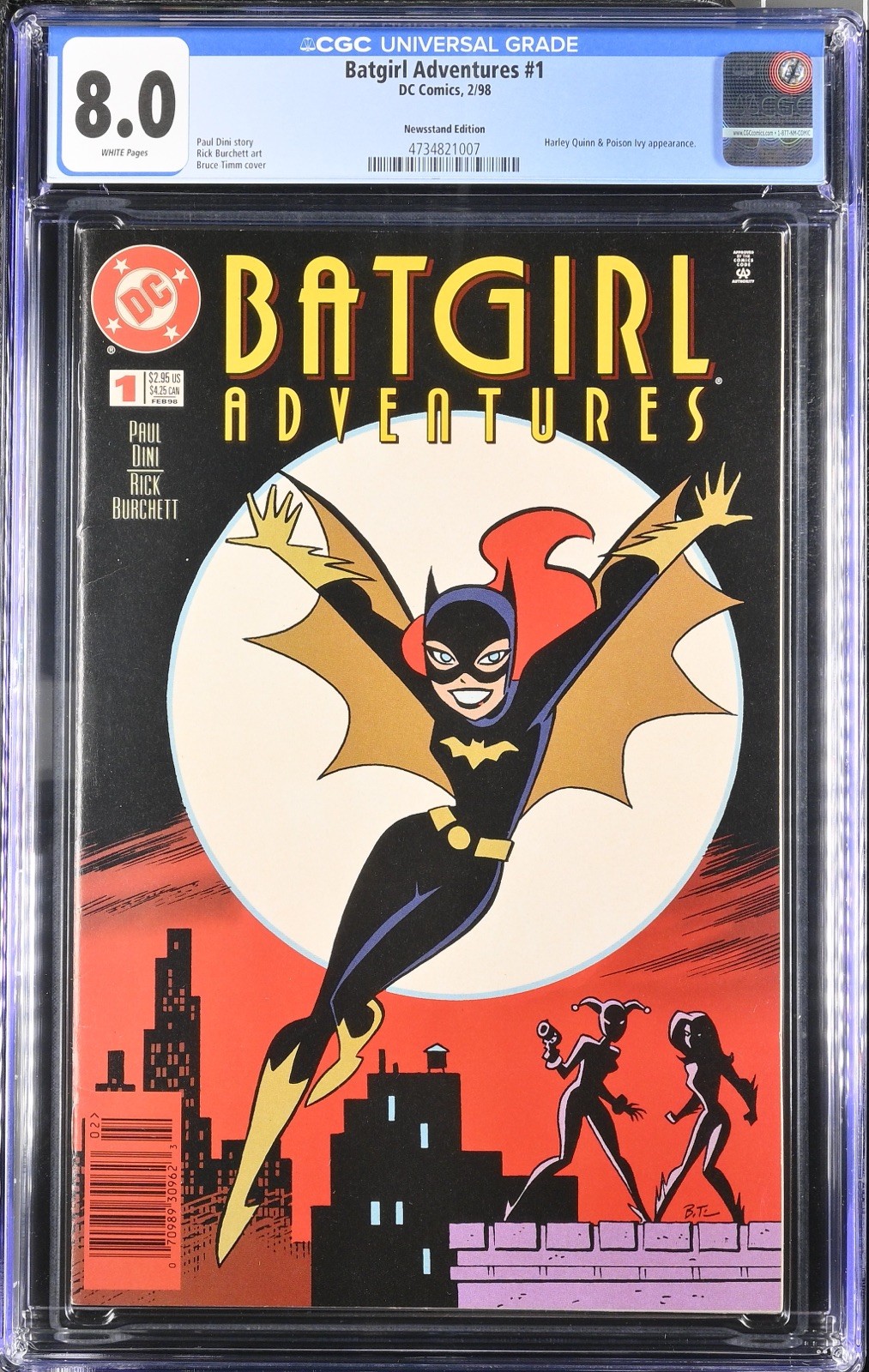 Batgirl Adventures #1 DC Comics 2/98 CGC 8.0 NEWSSTAND Bruce Timm Cover Batgirl Adventures #1 DC Comics 2/98 CGC 8.0 NEWSSTAND Bruce Timm Cover