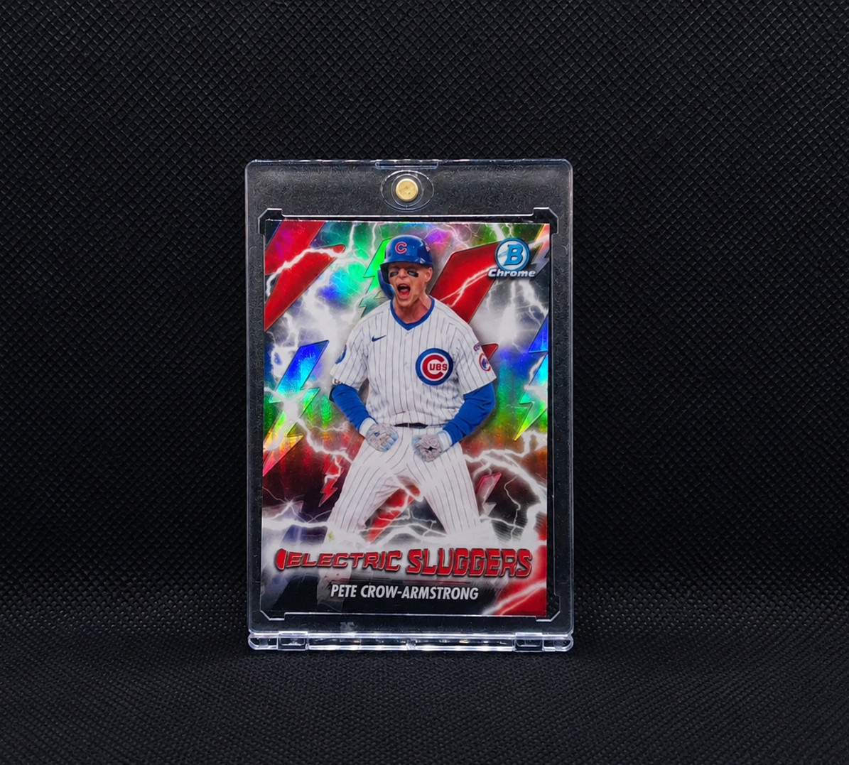 PETE CROW-ARMSTRONG ELECTRIC SLUGGERS REFRACTOR 2026 BOWMAN CHROME - Cubs MVP PETE CROW-ARMSTRONG ELECTRIC SLUGGERS REFRACTOR 2026 BOWMAN CHROME - Cubs MVP