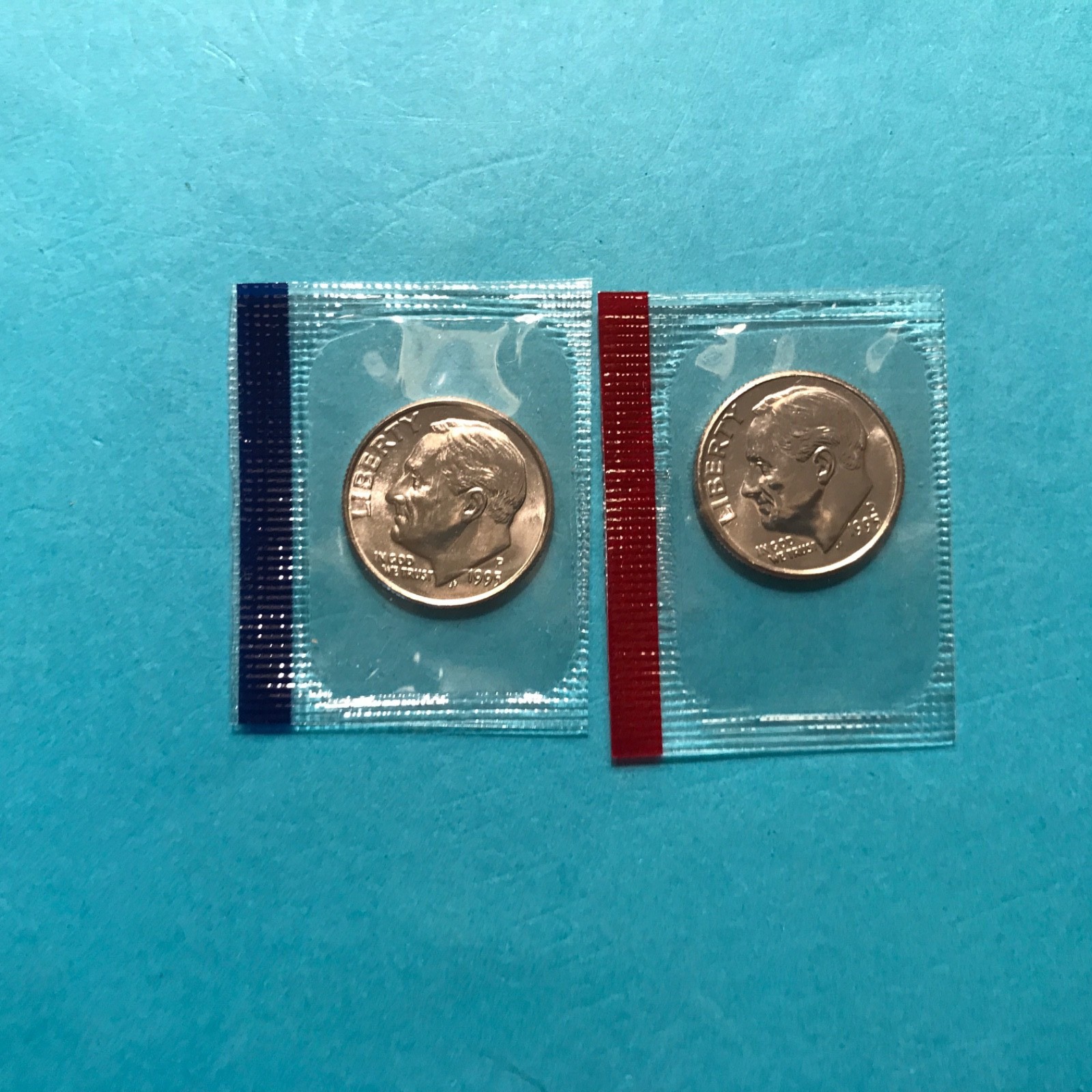 1995 P&D Roosevelt Dime US Mint Cello Unc   