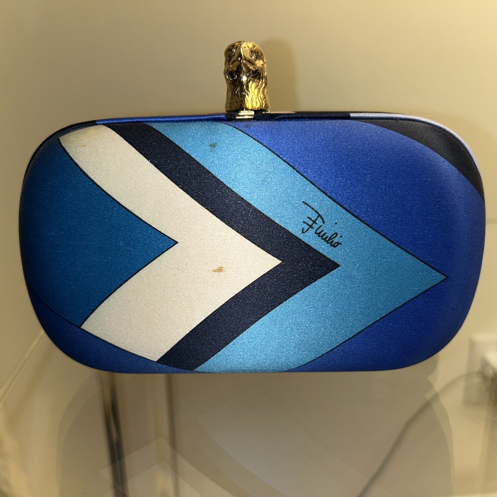 Emilio Pucci Satin Eagle Minaudiere