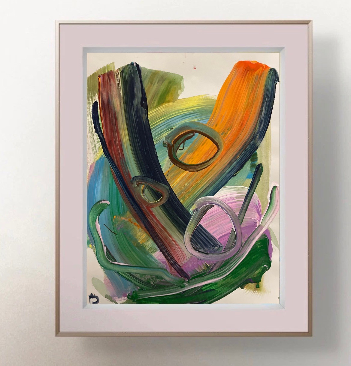 OMAN Original Painting Abstract Expressionist Colorful Fine Art Paper 8.5x11 OMAN Original Painting Abstract Expressionist Colorful Fine Art Paper 8.5x11