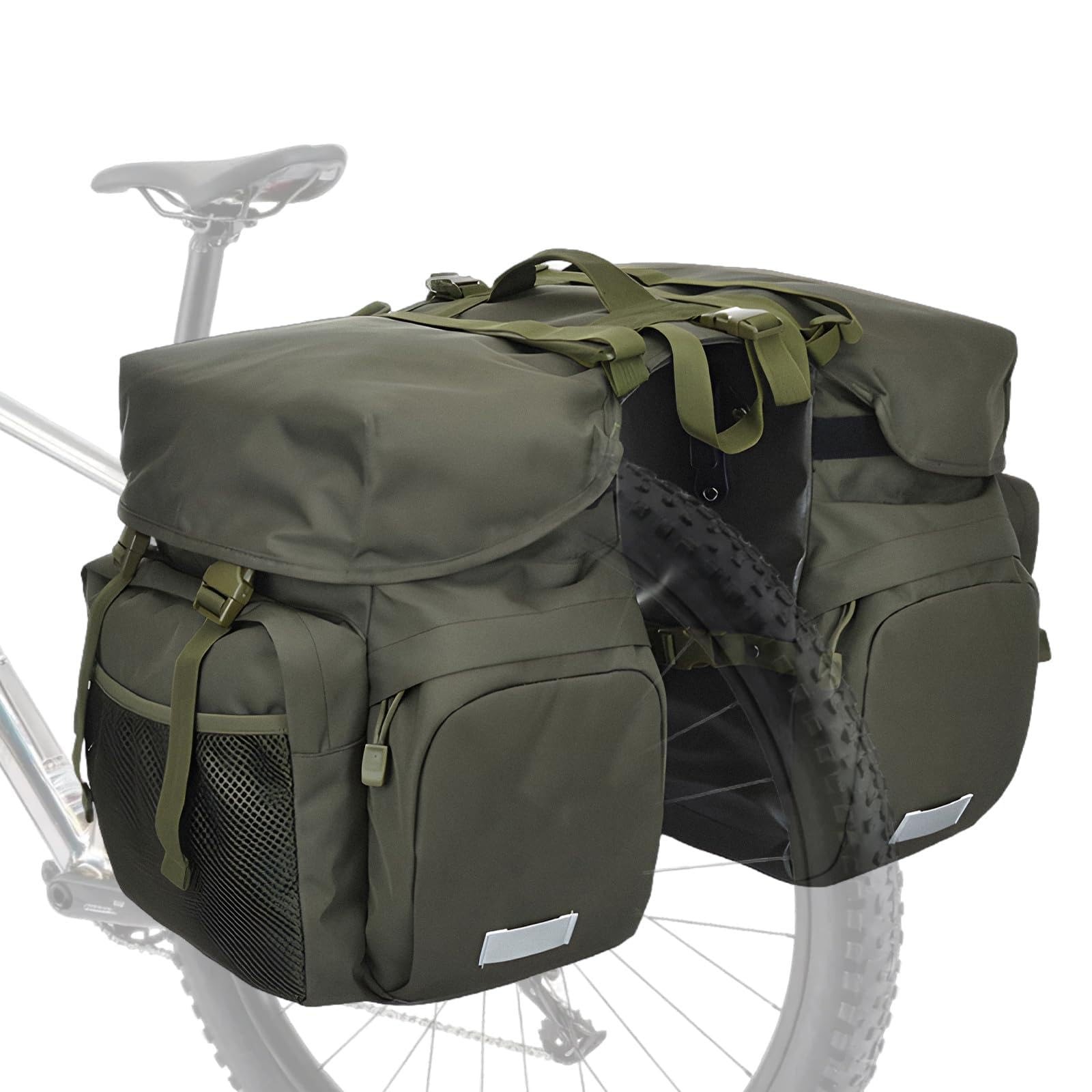TGpao Large Saddle Bags for bike,Waterproof 50L Panier bag for Bicycles/MTB/E