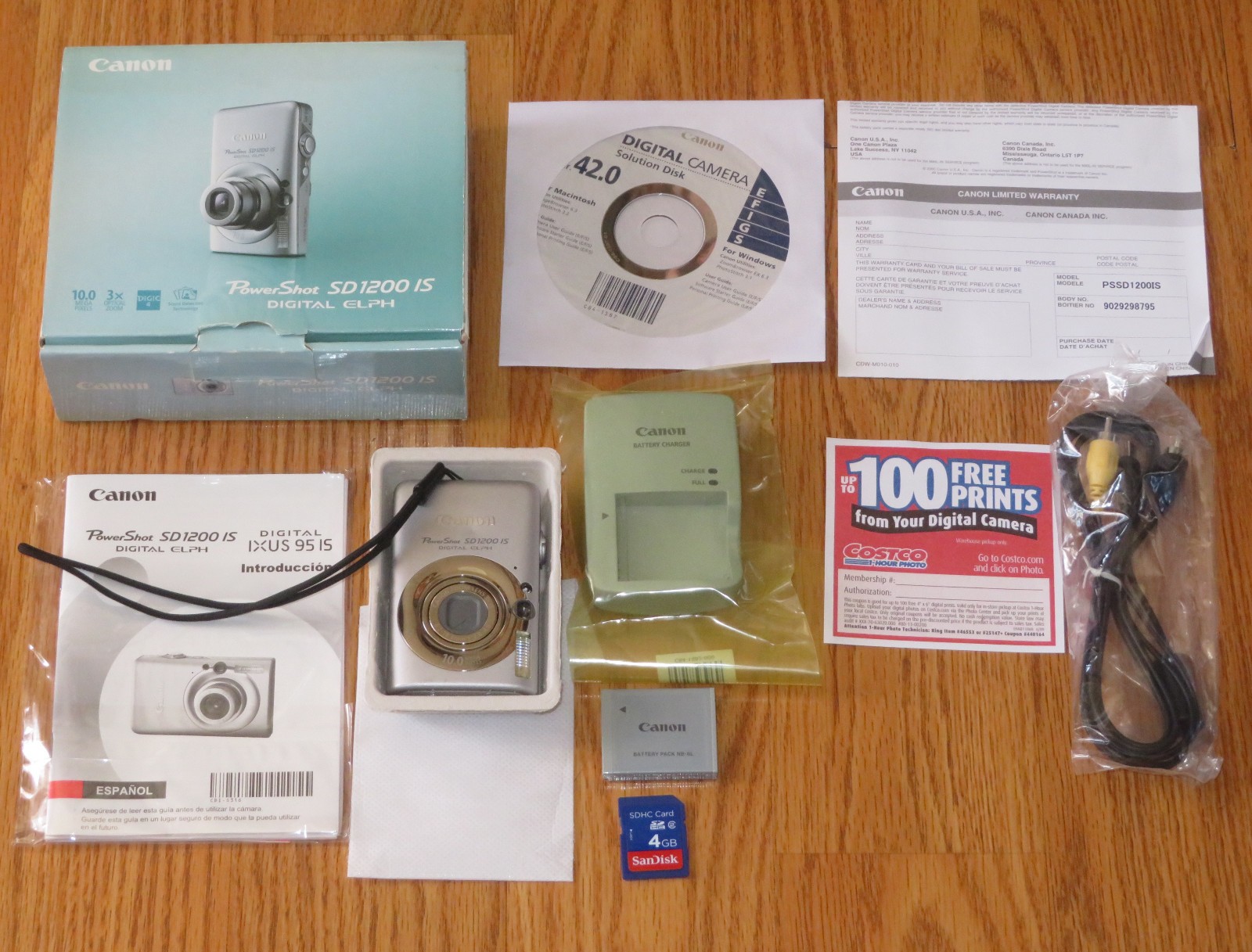 Canon PowerShot SD1200 IS Digital ELPH 10MP Digital Camera CCD Digicam in Box