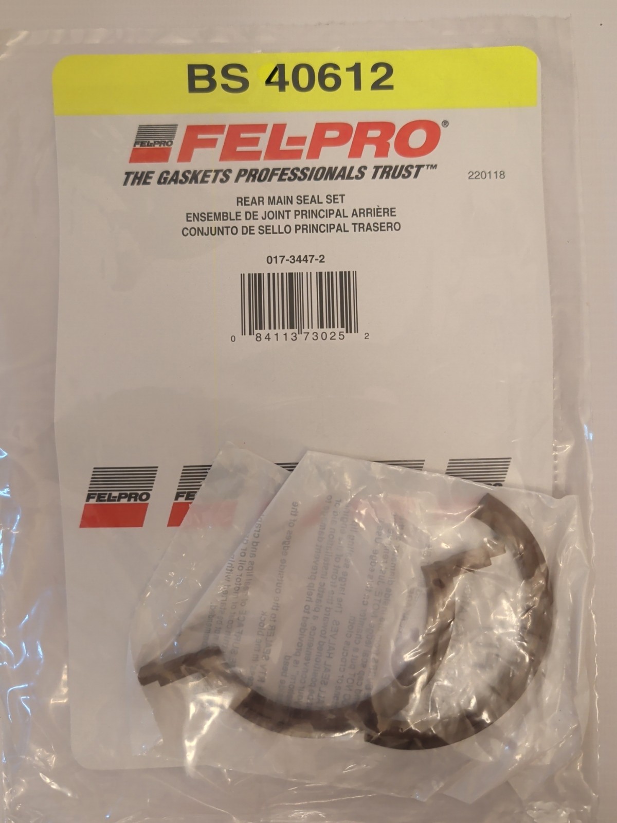Fel-Pro BS 40612 Crankshaft Seal Kit