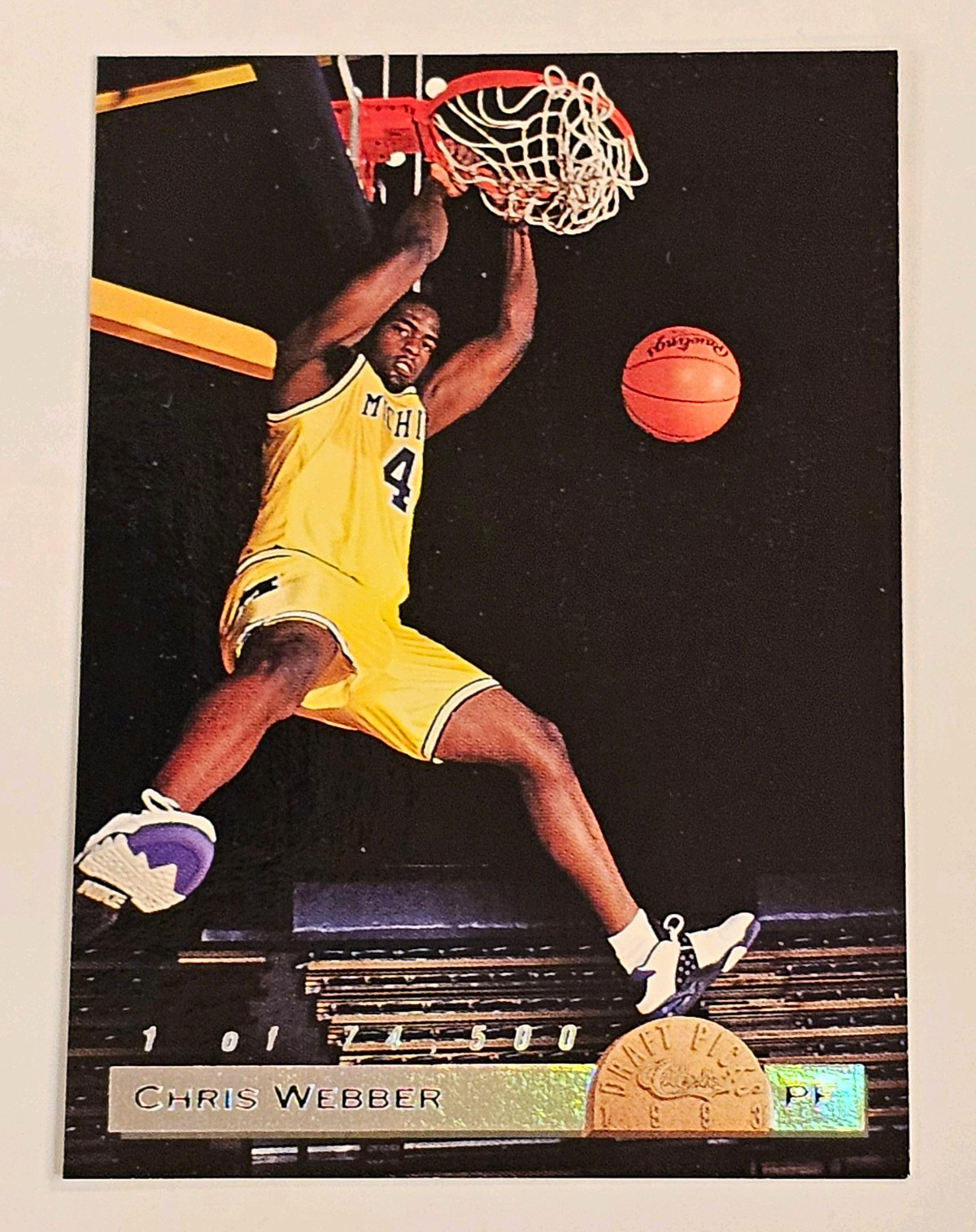 Classic,1993-94 Draft Picks Limited Print-Chris Webber Michigan #LP1 RC /74500