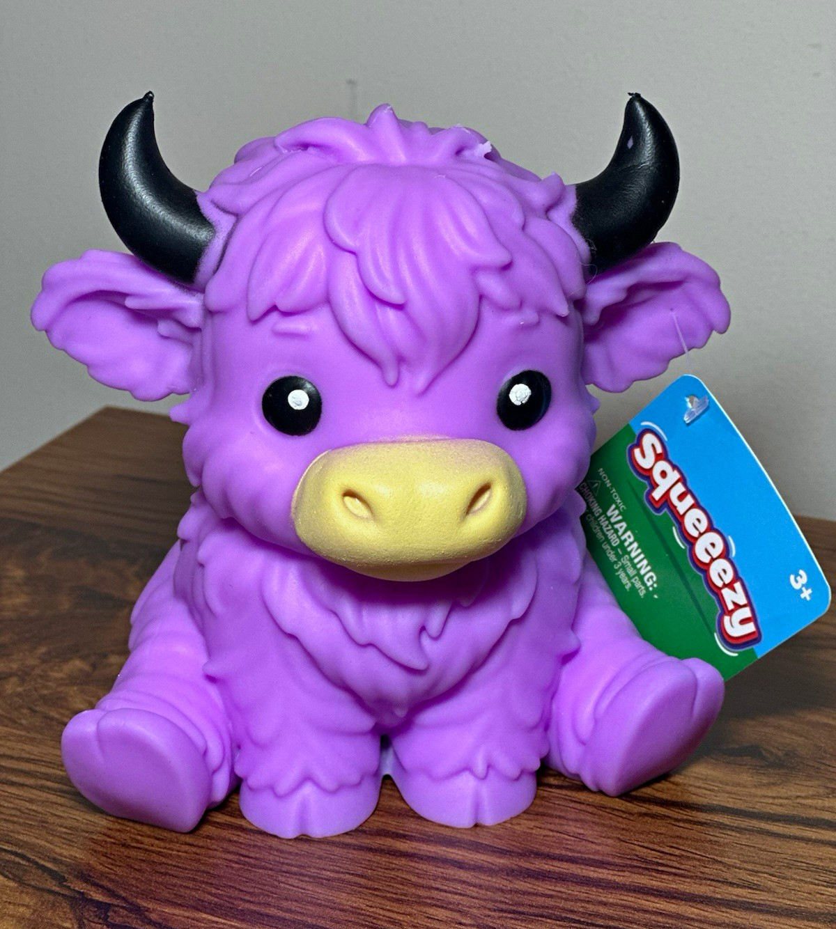 Squeezezy Purple Highland Cow Squishy Sensory Fidget Toy Stress Relief NEW