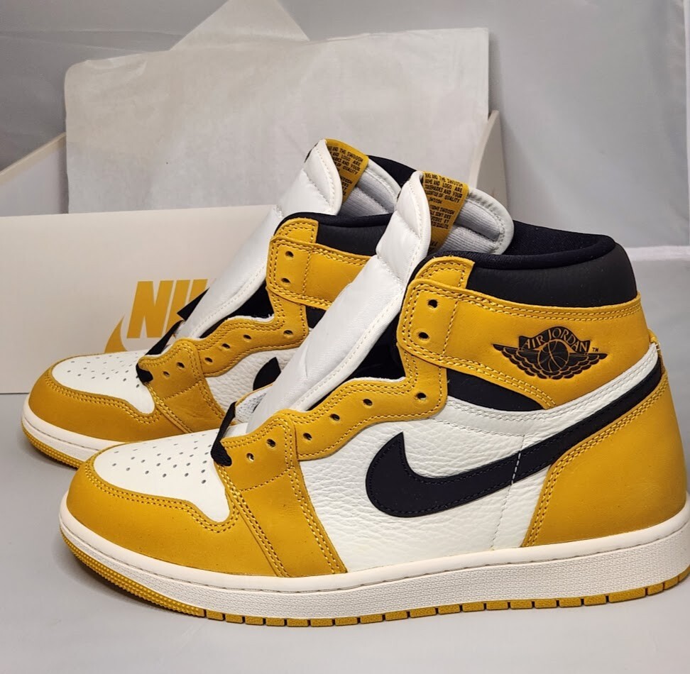 NEW Nike Retro 1985 Air Jordan 1 Retro OG High Yellow Ochre Men\'s
