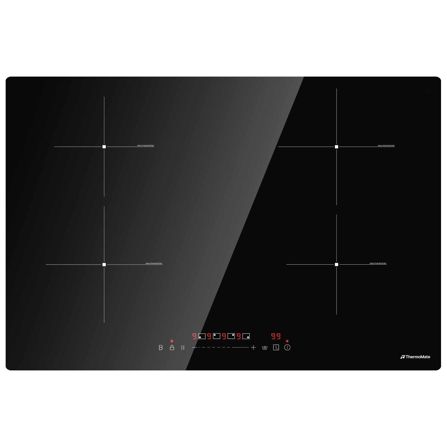 30 Inch Induction Cooktop 7200W Built in Electric Cooktop w/4 Boost Burners 240V