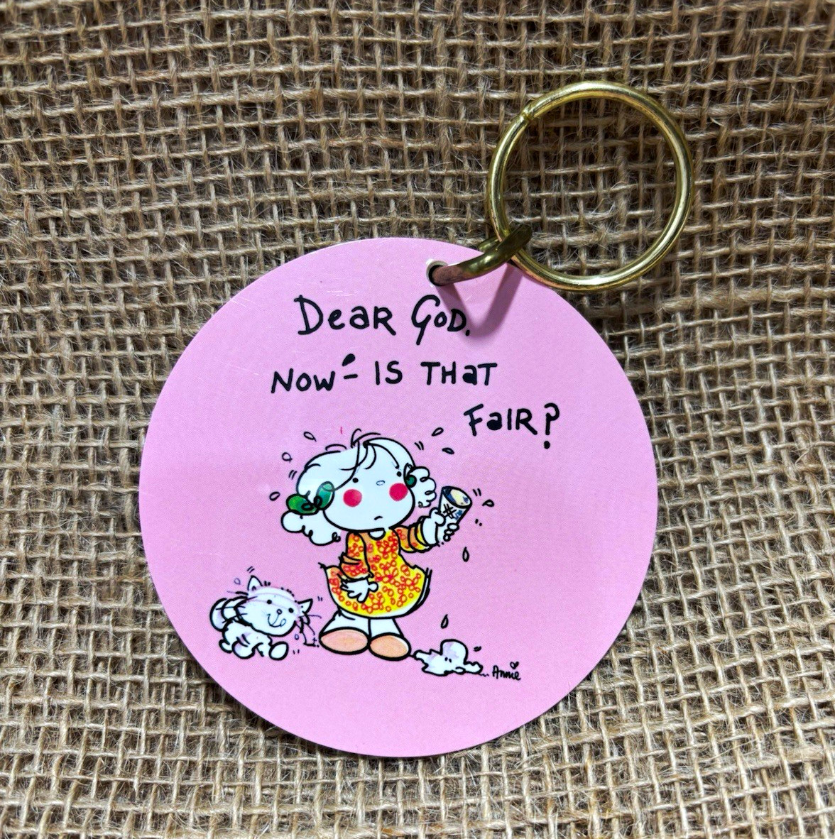 Vintage 1983 Dear God Kids Key Chain Gallant Greetings Corporation