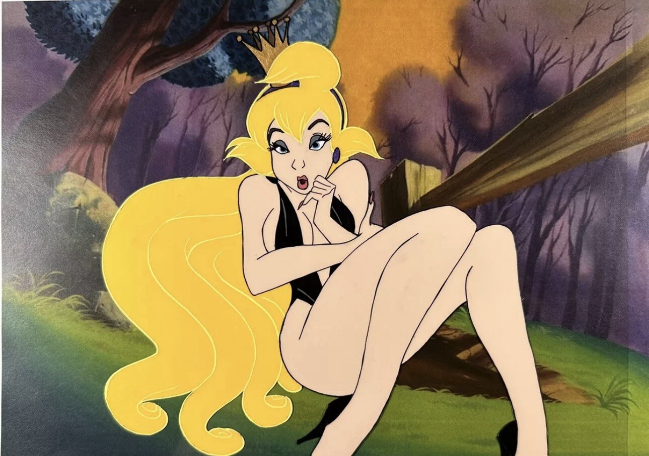 Princess Daphne “ Save Me Dirk” Dragon’s Lair Cel Princess Daphne “ Save Me Dirk” Dragon’s Lair Cel