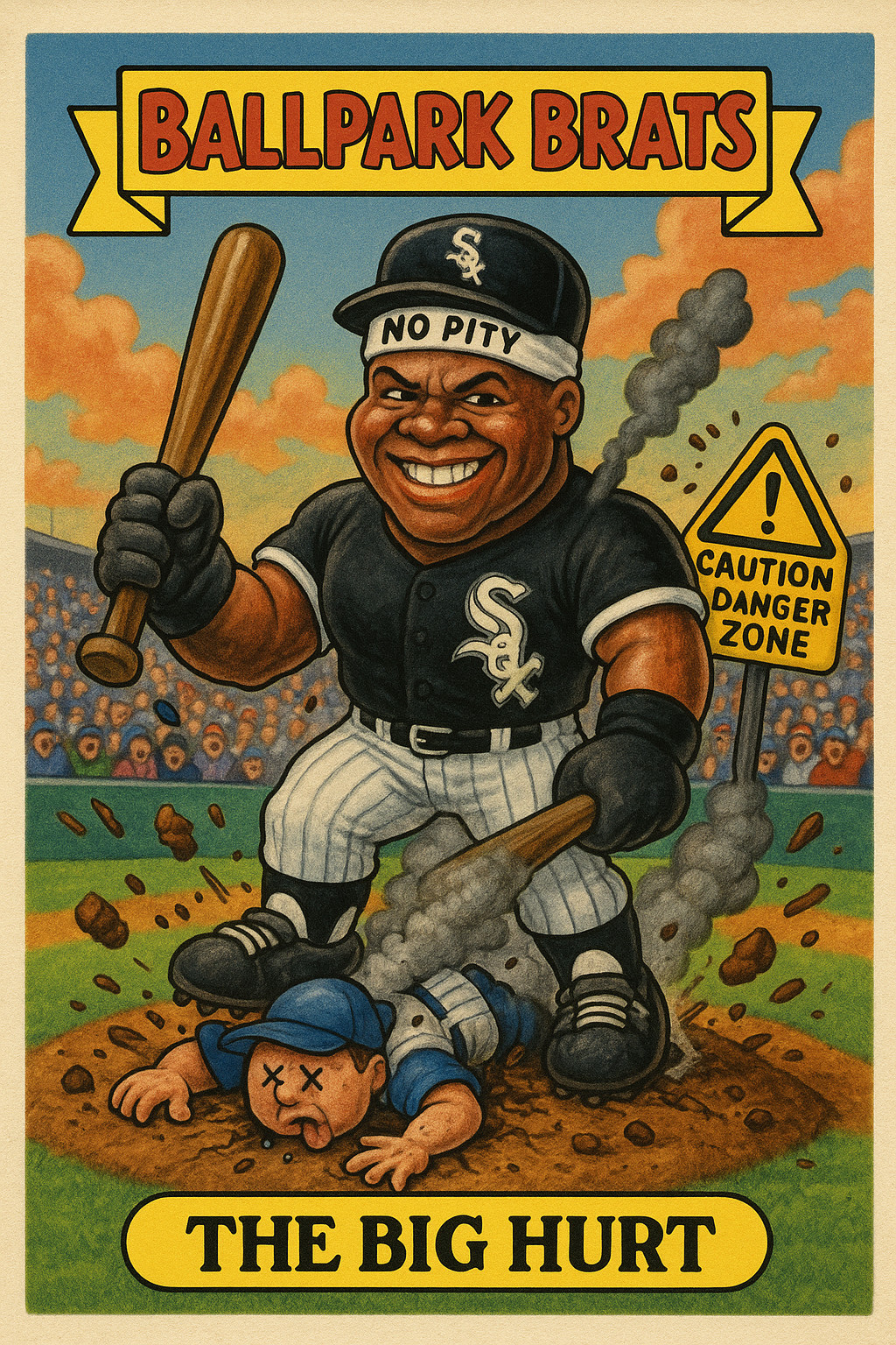 Frank Thomas as THE BIG HURT - BALLPARK BRATS Parody Art Card