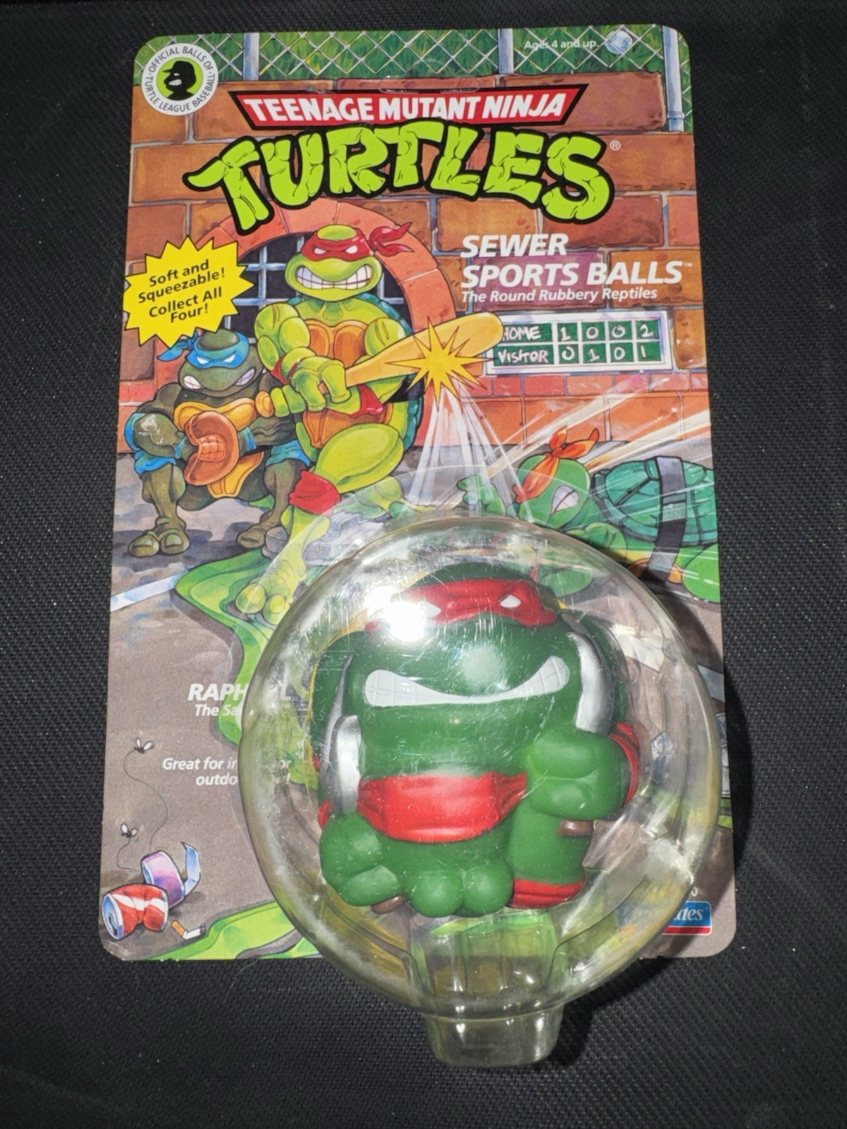 Raphael Sewer Sports Balls TMNT 1991 Playmates NEW Unpunched