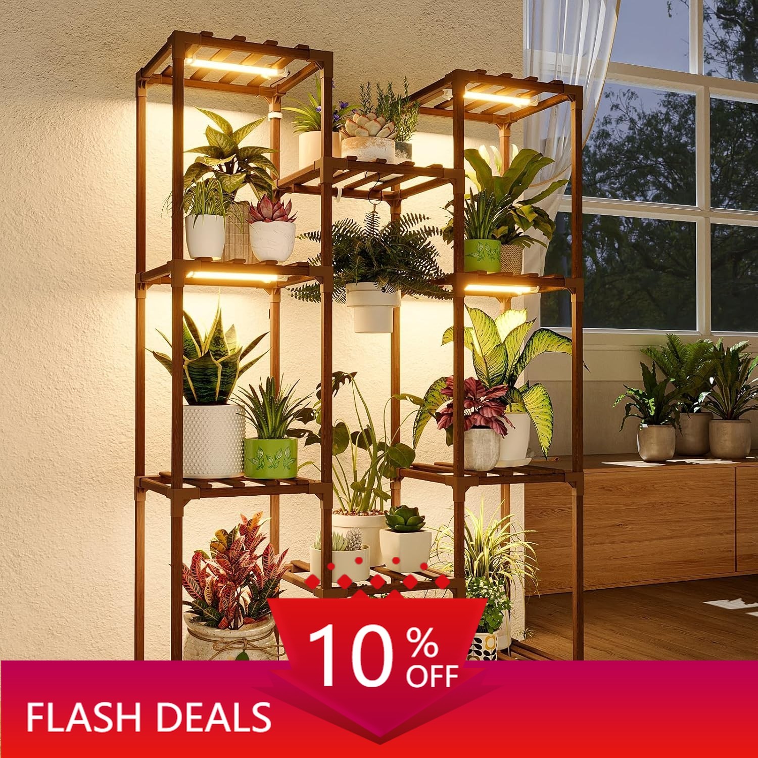 Plant Stand with Grow Light Plant Shelf for Mutiple Pots Large Plant Holder Plant Stand with Grow Light Plant Shelf for Mutiple Pots Large Plant Holder