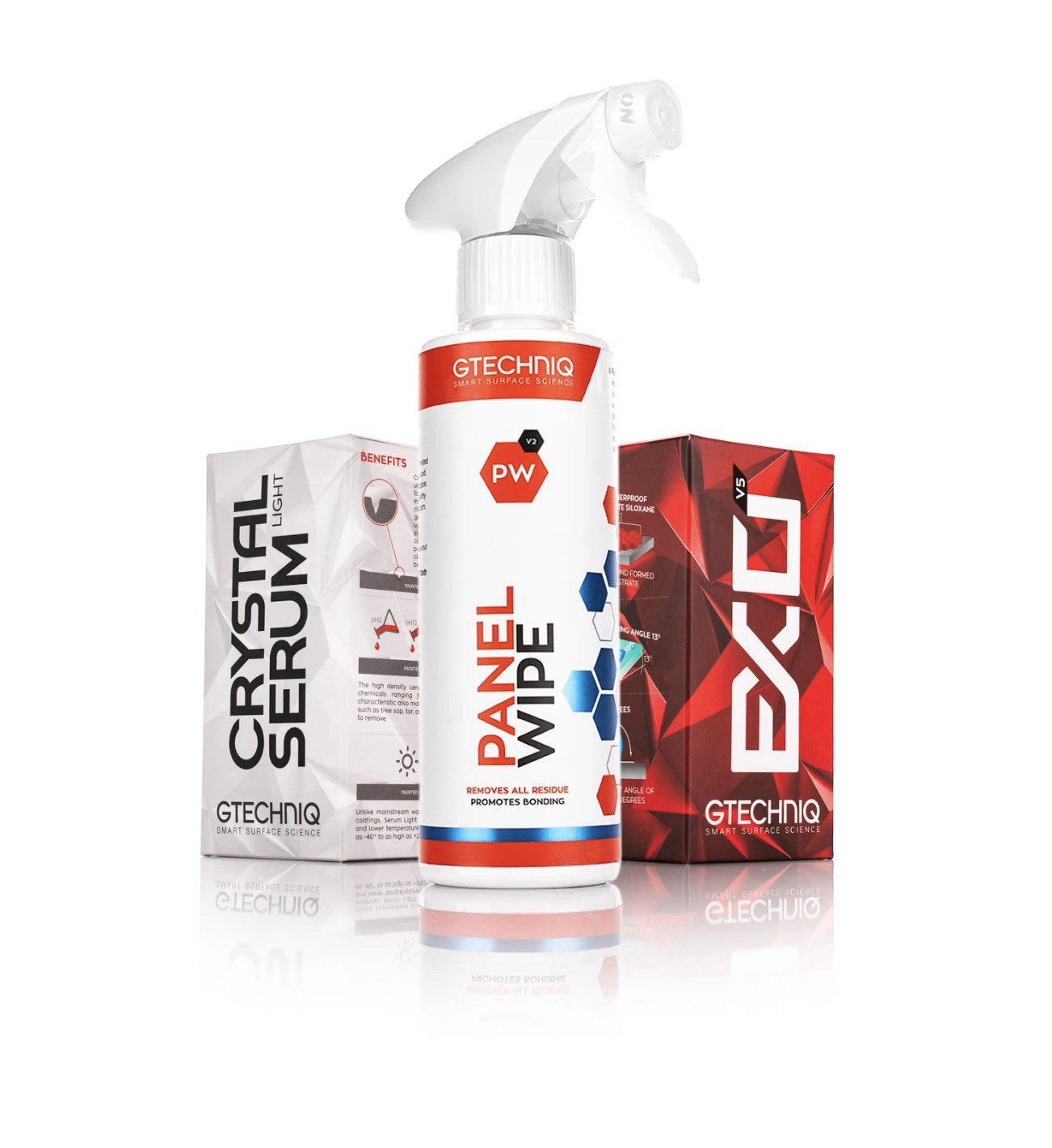 Gtechniq Crystal Serum Light 50ml , EXOv5 (. 50ML) and Panel Prep