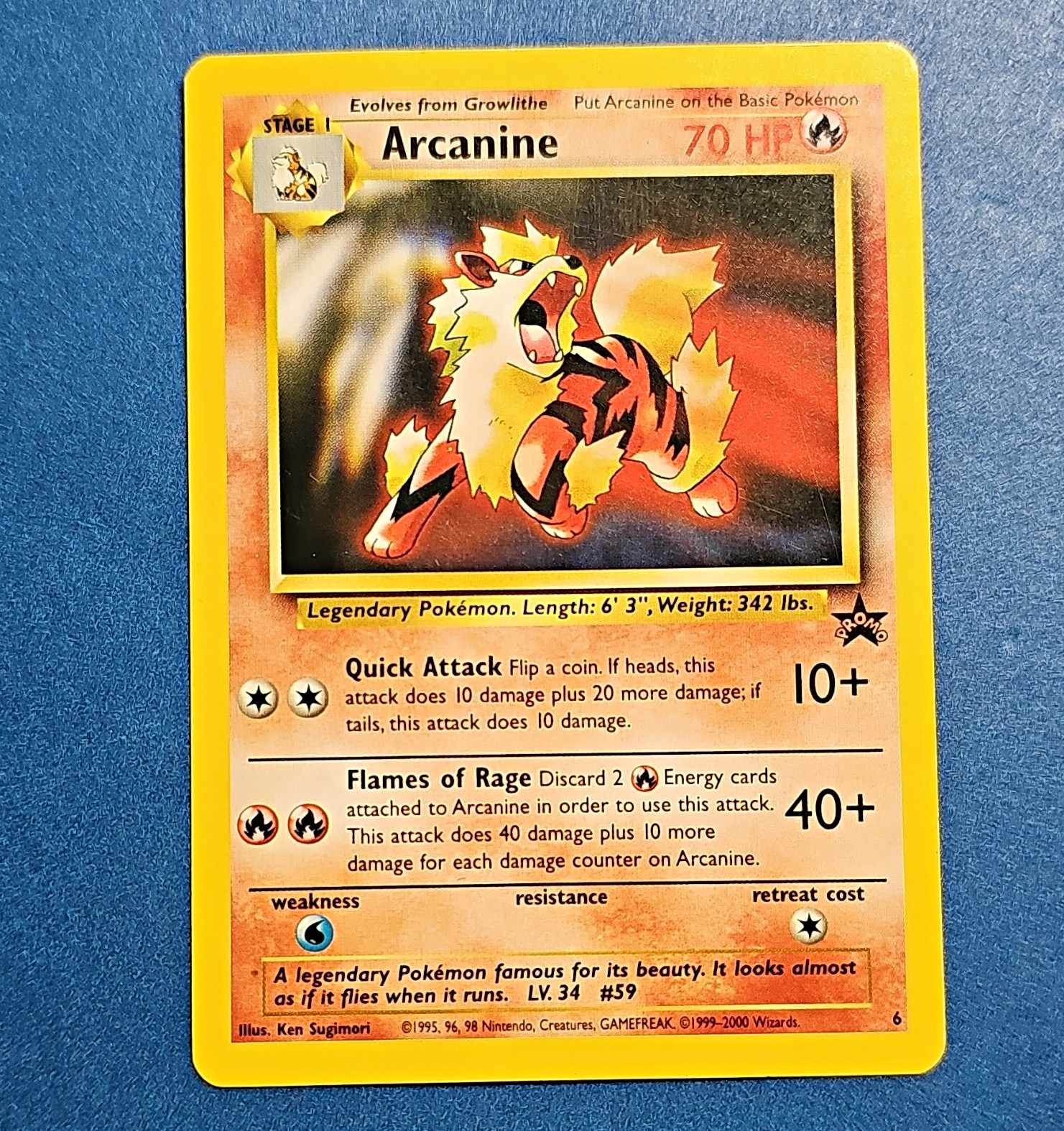 Pokemon TCG Arcanine 06/53 Wotc Promo Regular Stage 1 70 HP ENG Sugimori Pokemon TCG Arcanine 06/53 Wotc Promo Regular Stage 1 70 HP ENG Sugimori