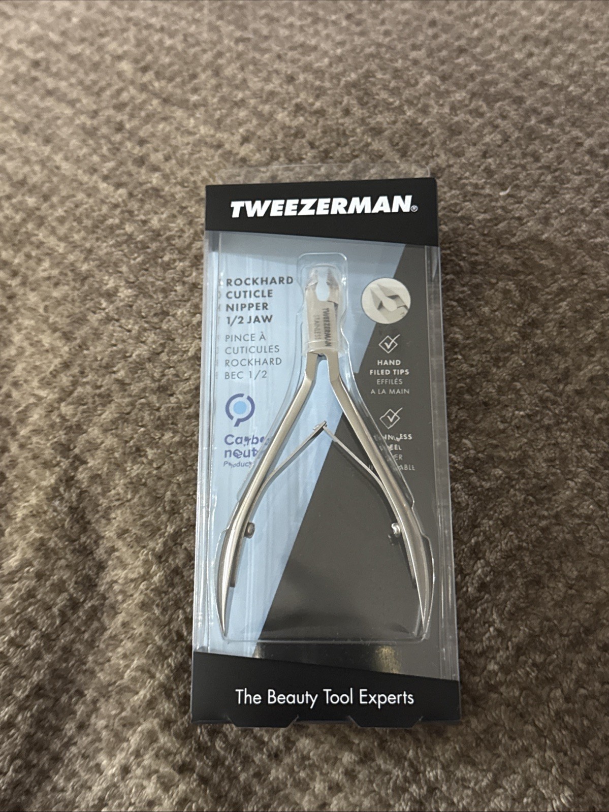 Tweezerman Rockhard Cuticle Nipper Stainless Steel 1/2 Jaw, NIB, 3196-R New Tweezerman Rockhard Cuticle Nipper Stainless Steel 1/2 Jaw, NIB, 3196-R New