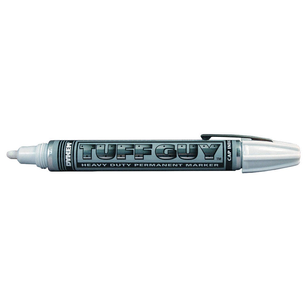 DYKEM 44175 Industrial Marker,Permanent,Medium,White 6RRG2