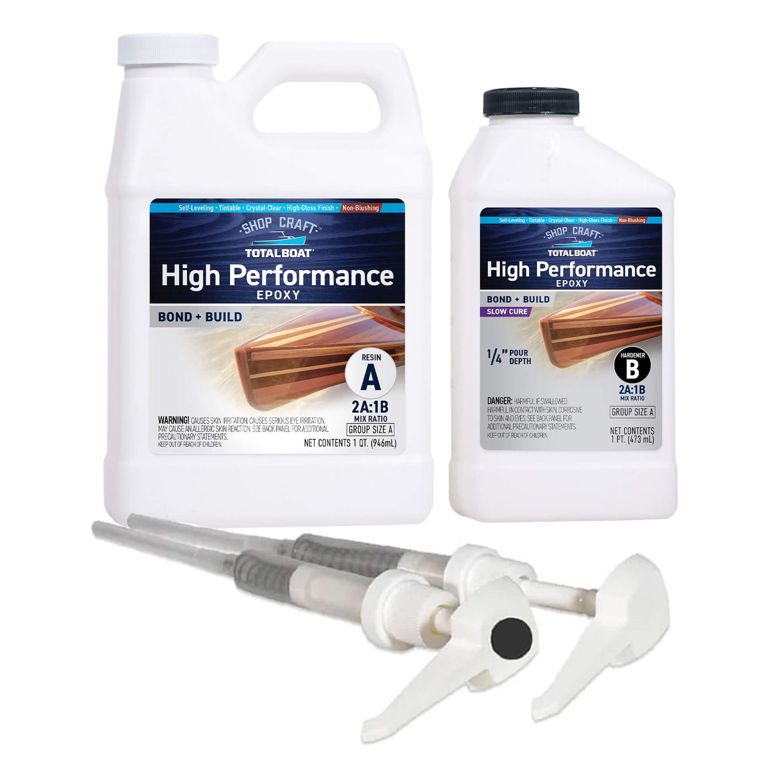 TotalBoat High Performance Clear Marine Epoxy Resin - 1.5 Quart Kit, Slow TotalBoat High Performance Clear Marine Epoxy Resin - 1.5 Quart Kit, Slow