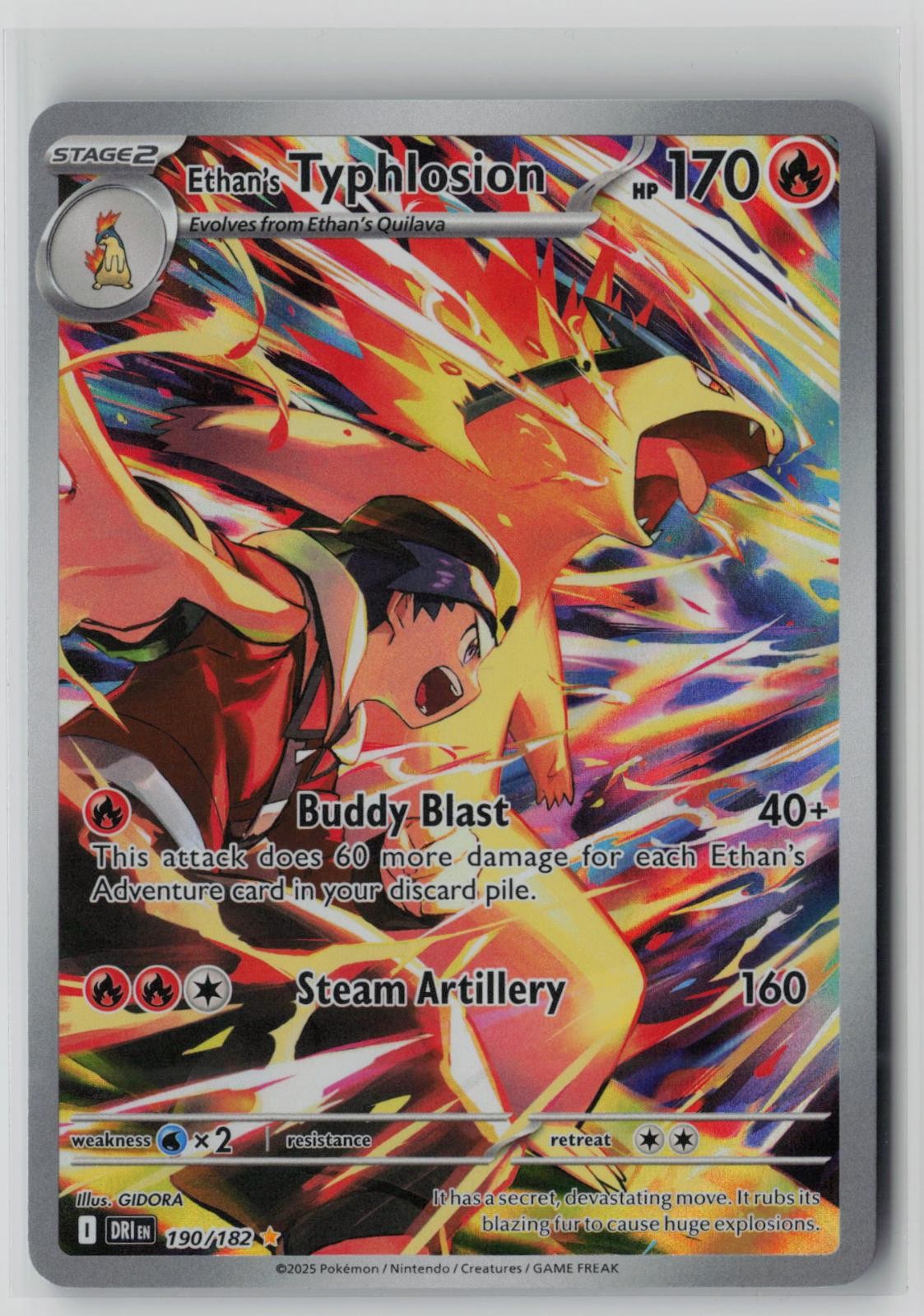 Ethan\'s Typhlosion 190/182 Illustration Rare Destined Rivals Near Mint CR33 Ethan\'s Typhlosion 190/182 Illustration Rare Destined Rivals Near Mint CR33