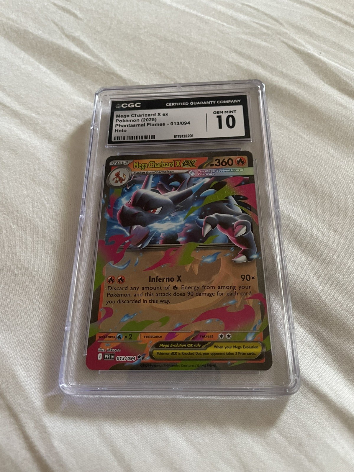 CGC 10 Gem Mint Mega Charizard X ex 013 Holo Phantasmal Flames 2025