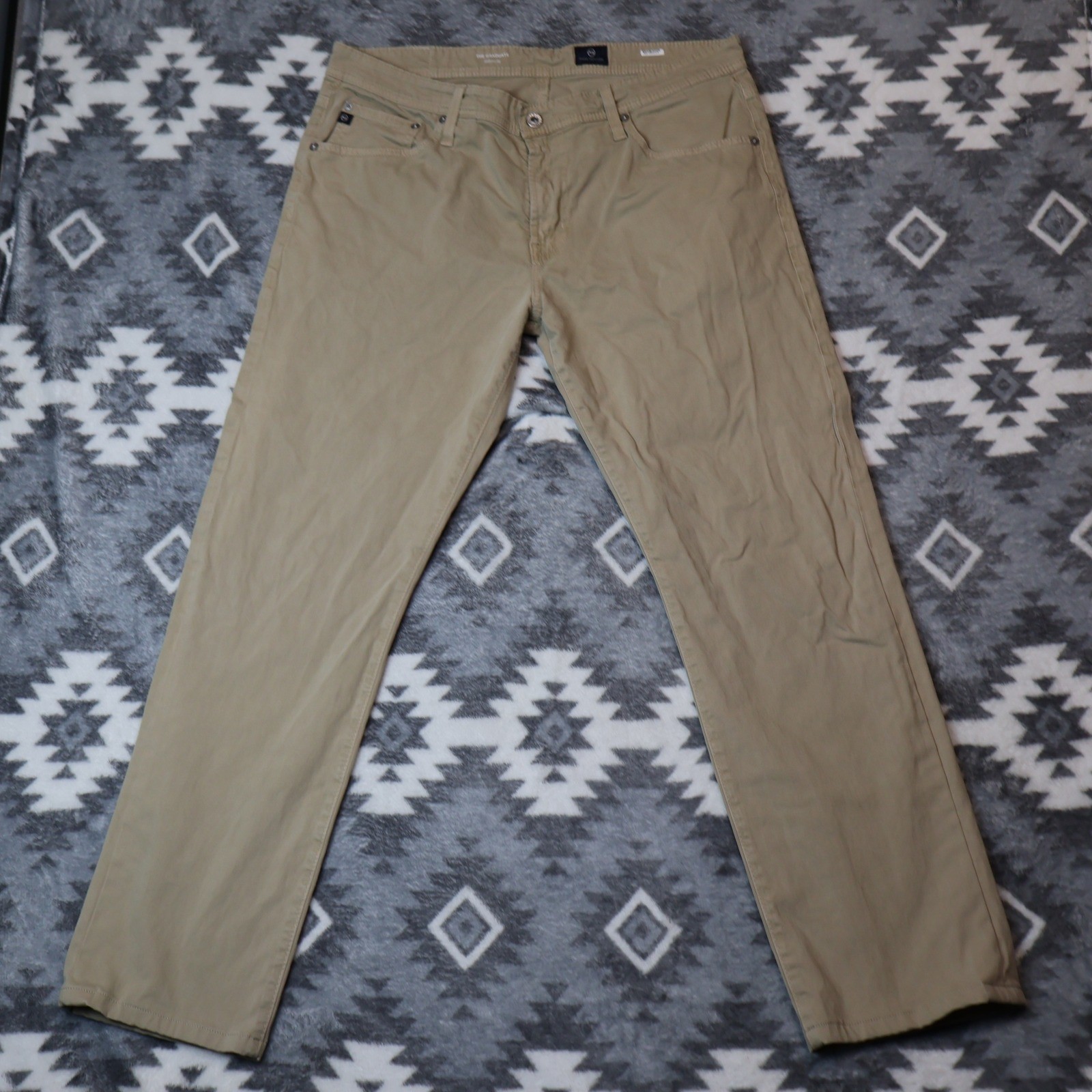 AG Adriano Goldschmied The Graduate Tan Khaki Tailored Leg Pants 36x30\ AG Adriano Goldschmied The Graduate Tan Khaki Tailored Leg Pants 36x30\