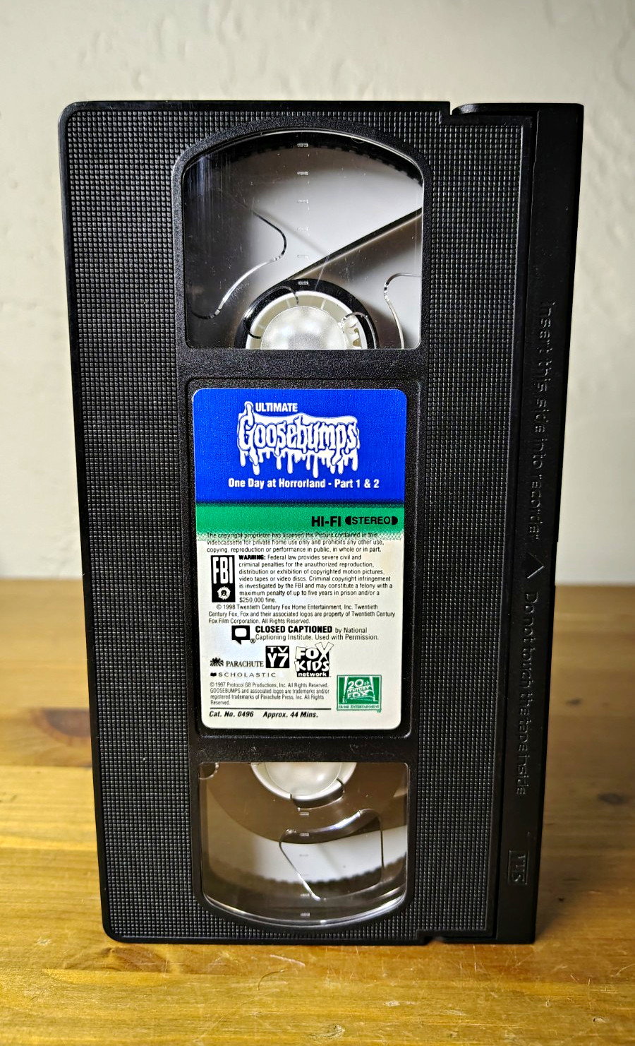 Ultimate Goosebumps: One Day at Horrorland Pt 1 & 2 VHS 1998 NO COVER TAPE ONLY
