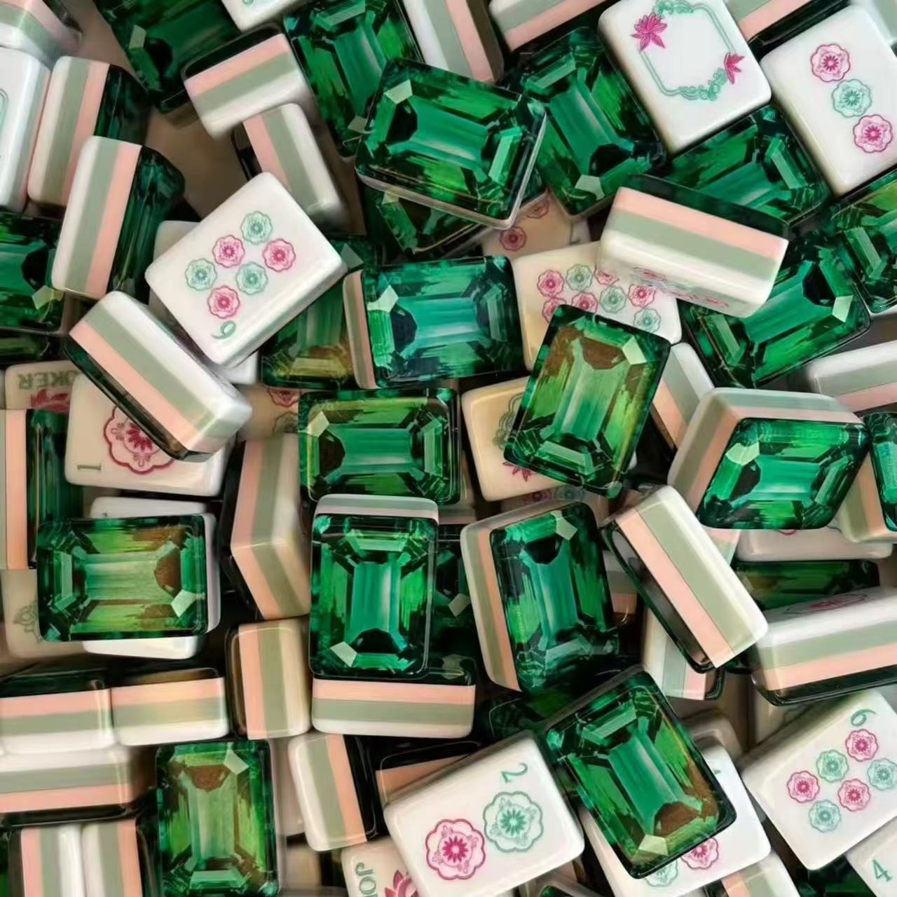 Brand New！160 American Mahjong Tiles, Acrylic 4-Layered emerald green Fast ship