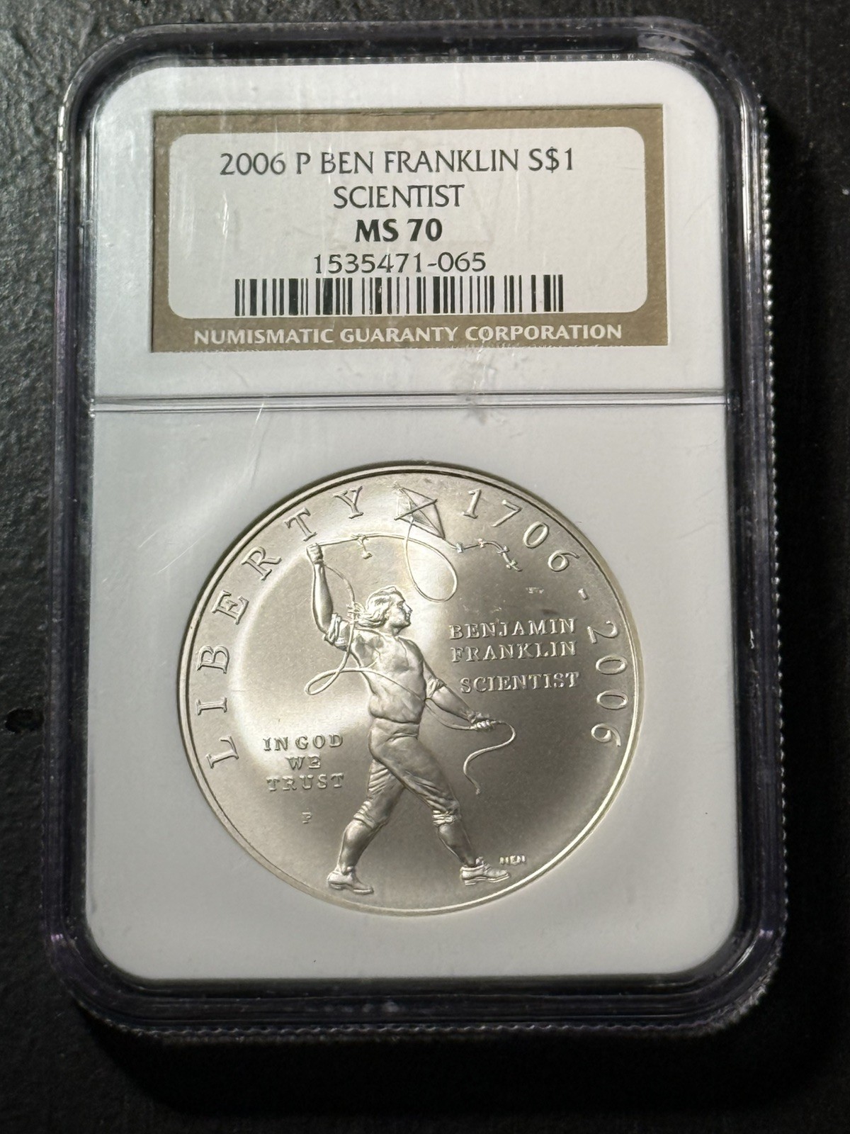 2006-P FRANKLIN SCIENTIST DOLLAR NGC MS70 - 2006-P FRANKLIN SCIENTIST DOLLAR NGC MS70 -