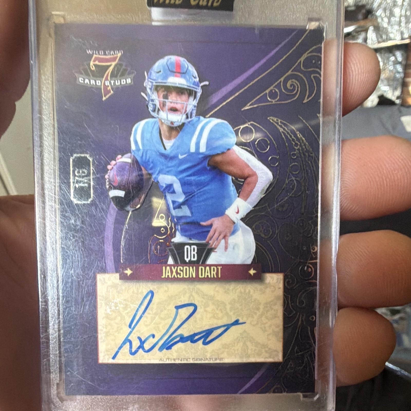 Wild Card 2023 7 Card Studs QB Edition Jaxson Dart Auto Orange Sparkles /6 Wild Card 2023 7 Card Studs QB Edition Jaxson Dart Auto Orange Sparkles /6