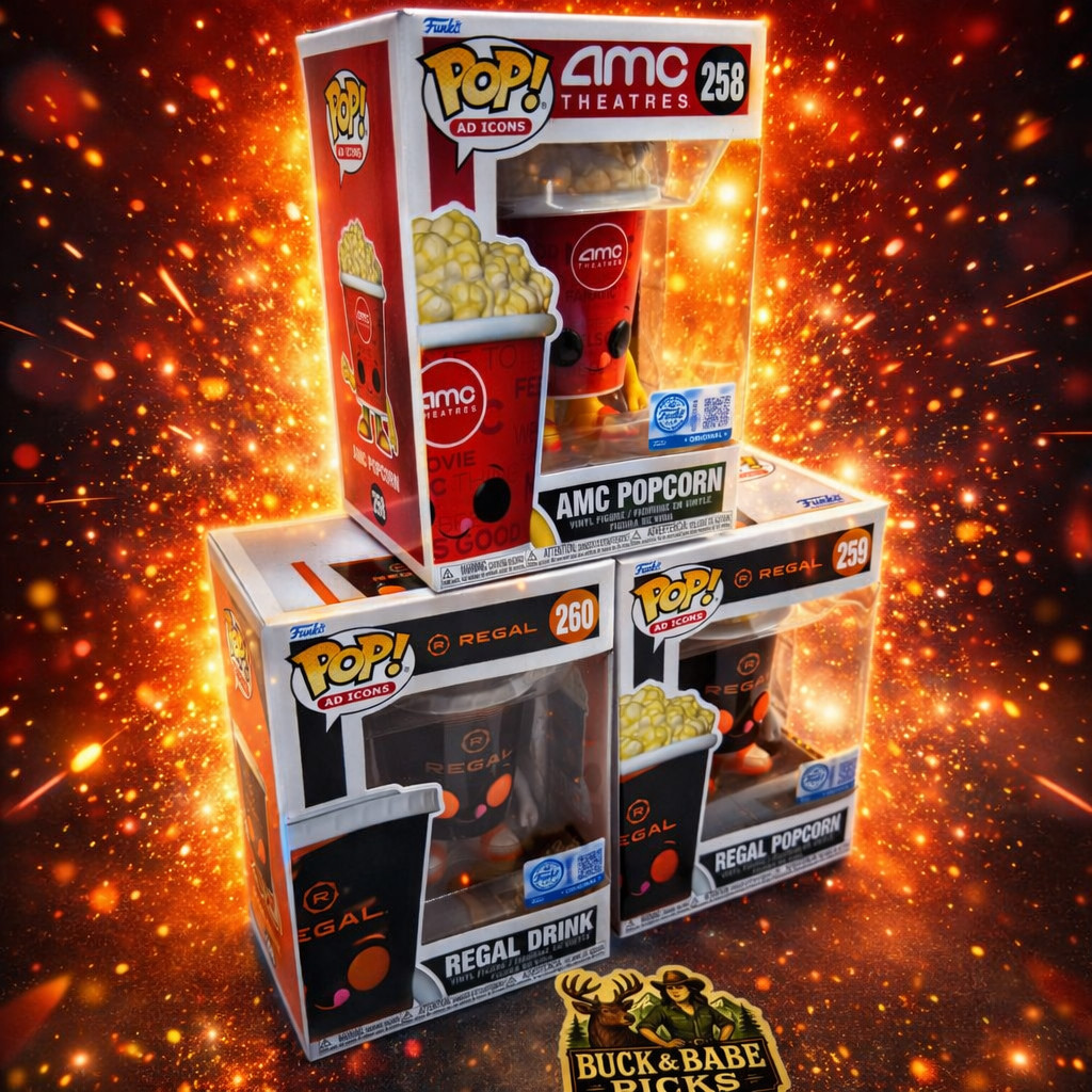 Funko Pop AMC & Regal Cinema Popcorn & Drink 258 259 260 AD Icon Exclusive