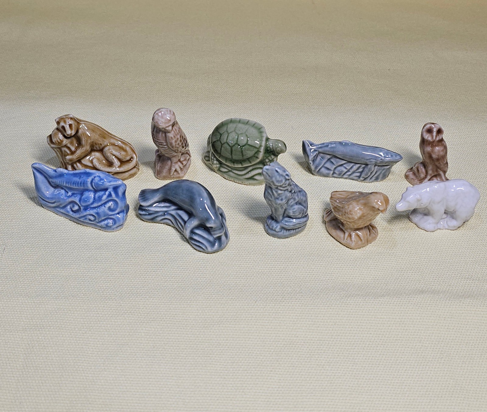 Wade Whimsies Red Rose Tea Figurines Endagered Series Lot of 10 England Vintage