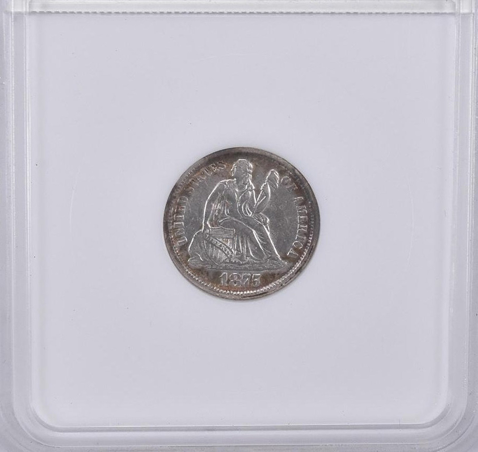 1875-CC Seated Liberty Dime *9242