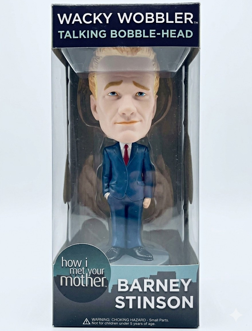 Wacky Wobbler Talking Bobblehead Barney Stinson How I Met Your Mother Plastic