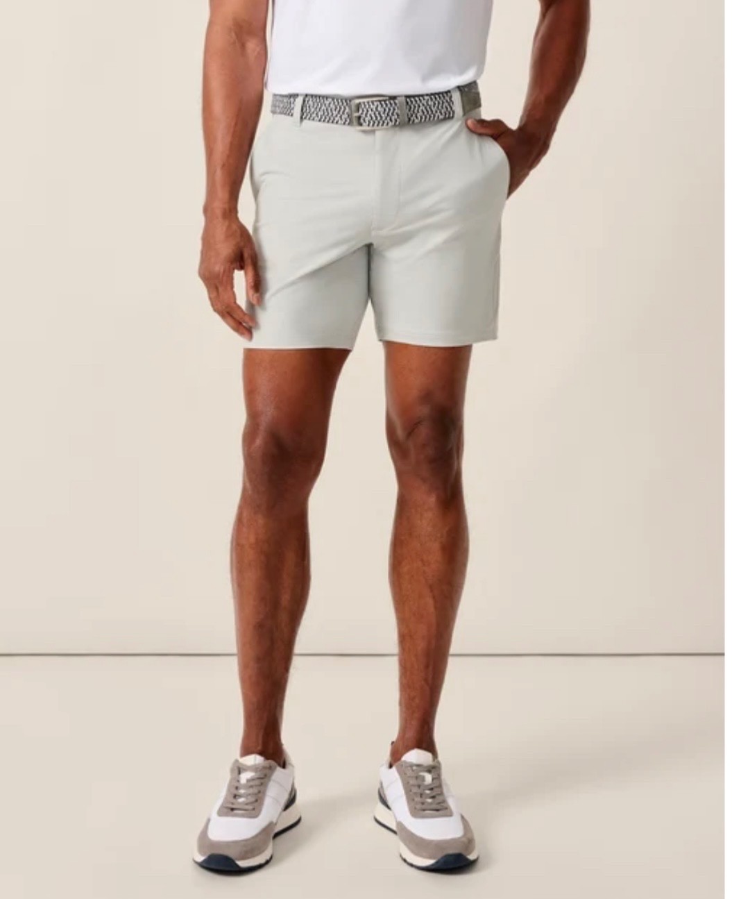 New Johnnie-O 7” Fusion Knit Performance Pull-On Short Men\'s size 34 Quarry Colo
