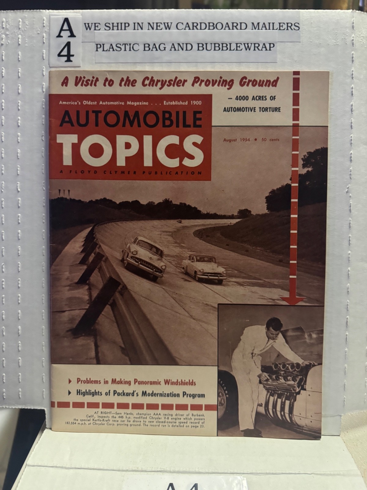 Vintage Automobile Topics Magazine August 1954