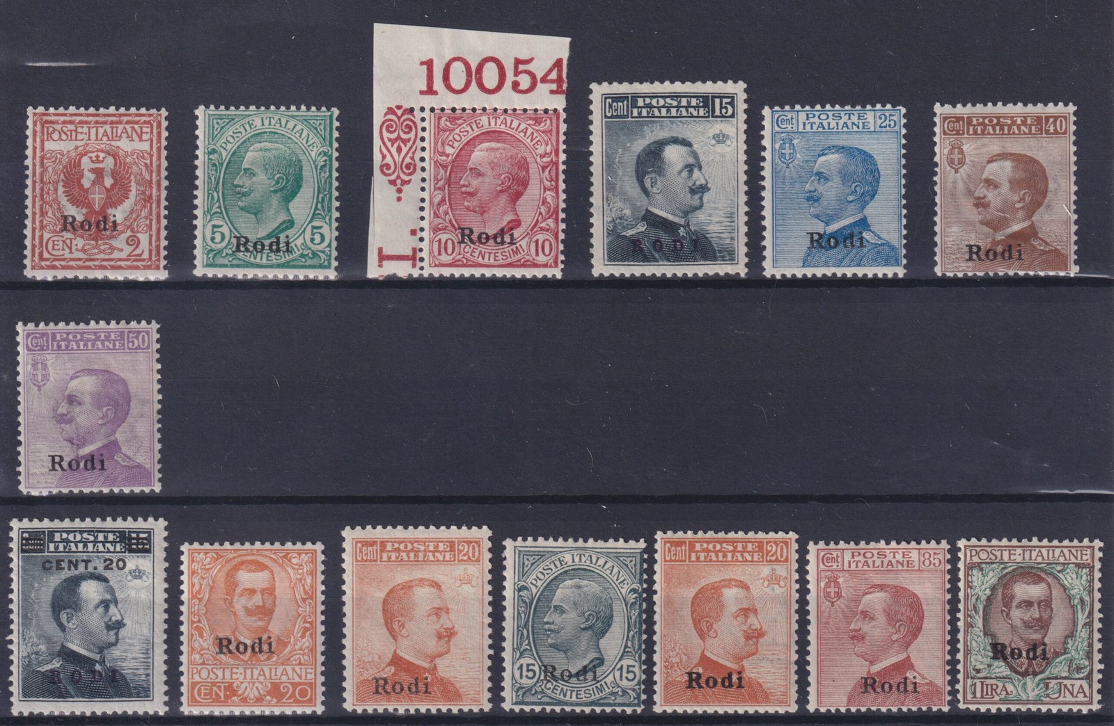 KINGDOM OF ITALY 1912-22 AEGEAN RHODES M.N.H. CERT. RAYBAUDI