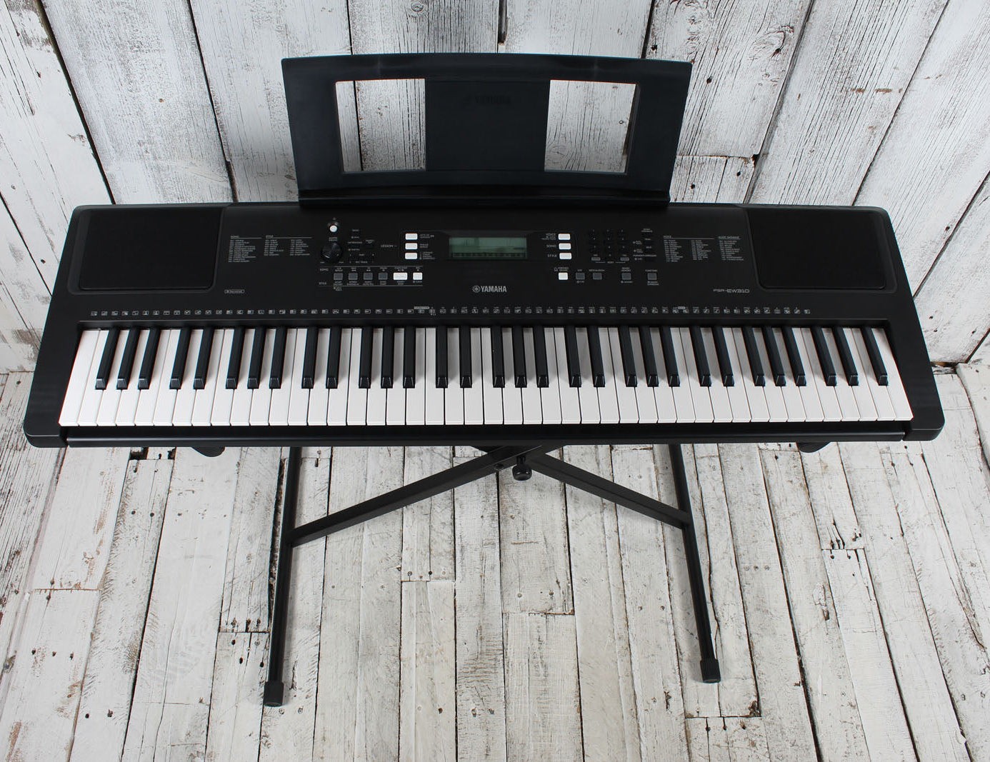 Yamaha PSR-EW310 Keyboard 76 Key Touch Sensitive Keyboard with Stand Power
