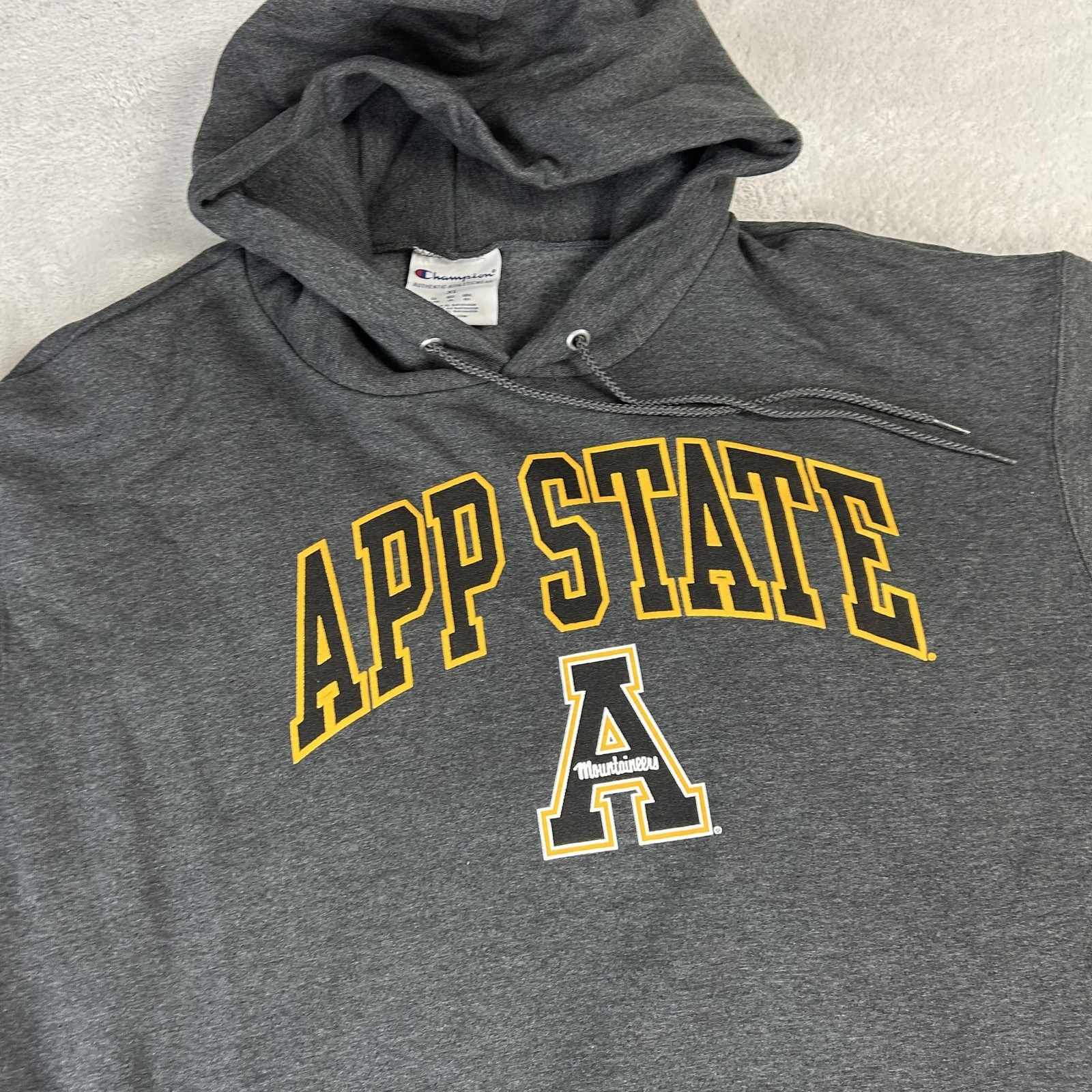 Appalachian State Mountaineers Sweatshirt Mens XL Gray NCAA Champion Hoodie