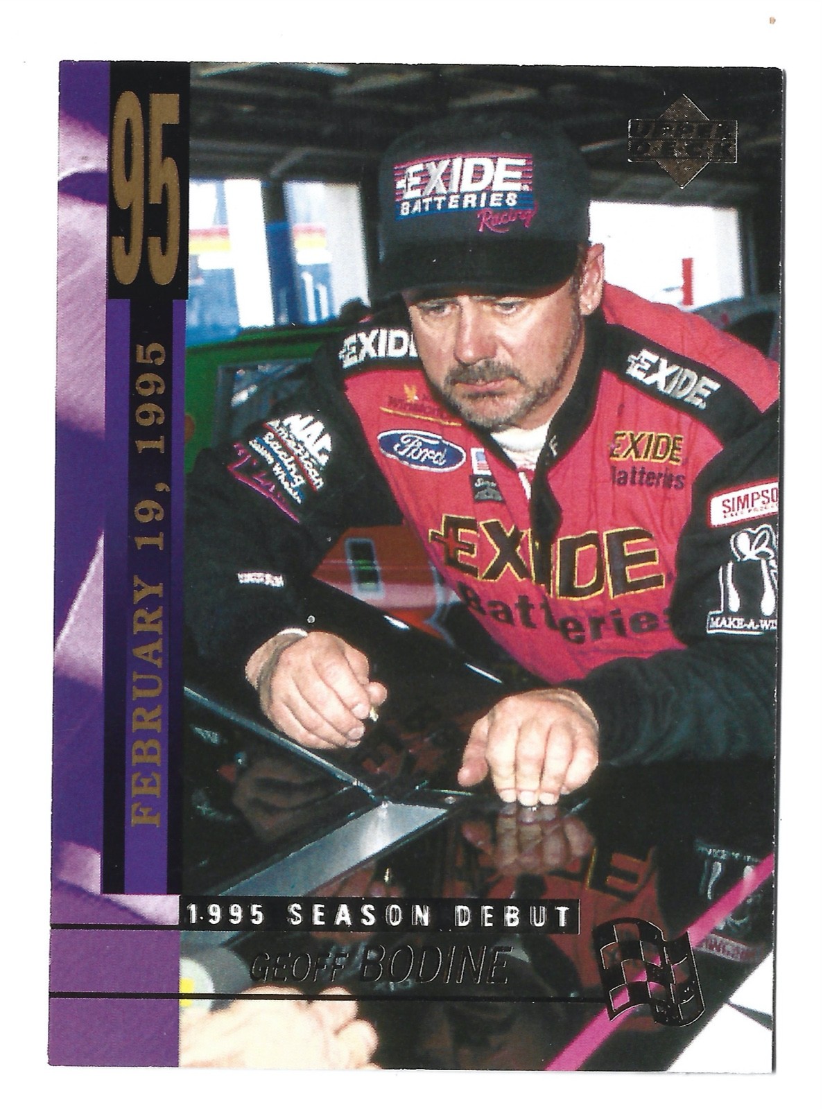 1995 Upper Deck Geoff Bodine #233 NASCAR Racing Card Cup Series Daytona 500