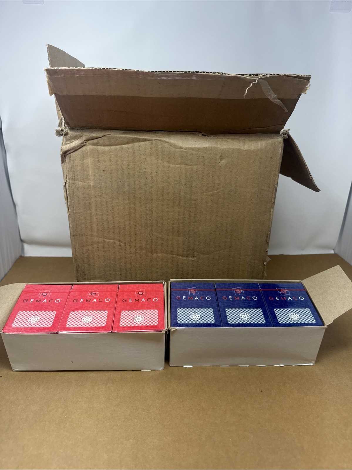 Gemaco Casino Paper Playing Cards Lot 132 Sealed Decks Red Blue New Old Stock