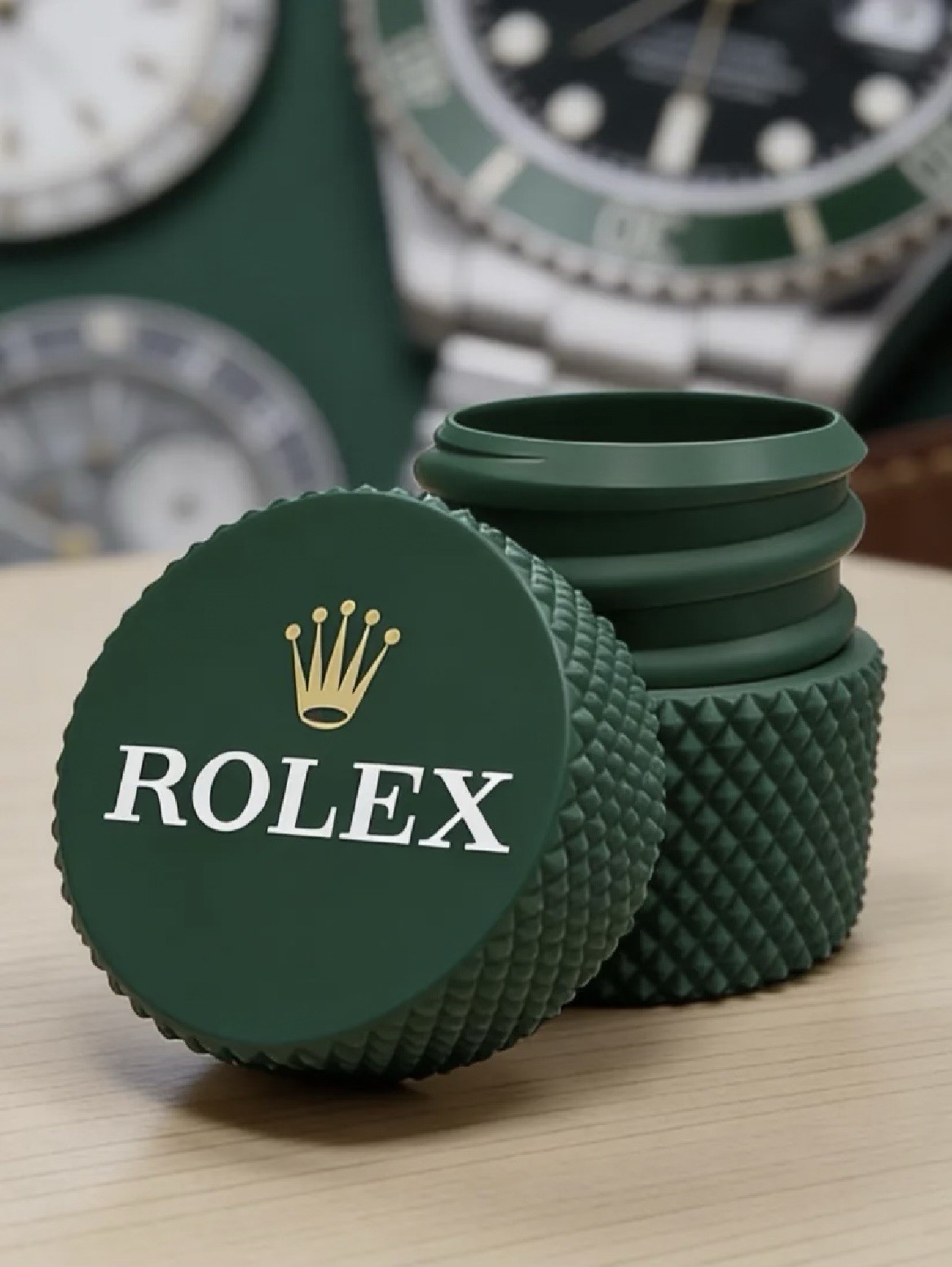 Rolex Container – Threaded Watch Part Storage Box 3D Printed for Watches