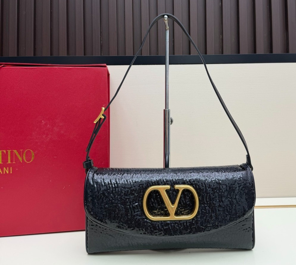 Valentino Garavani Vain Small Shoulder Black Bag