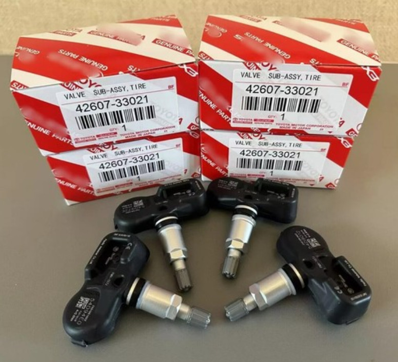 4PCS TPMS Genuine Tire Pressure Sensor 42607-33021 OEM PMV-107J for Toyota Lexus