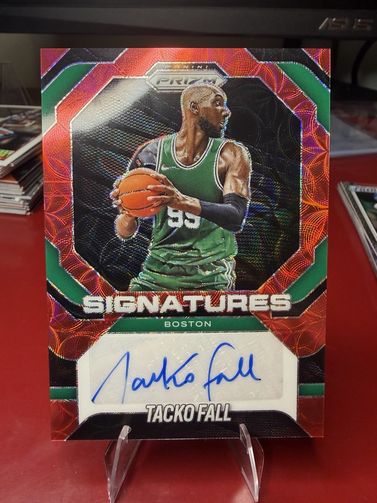 2025-2026 Panini Prizm Basketball Tacko Fall Red Scope Signatures /88 Celtics 2025-2026 Panini Prizm Basketball Tacko Fall Red Scope Signatures /88 Celtics