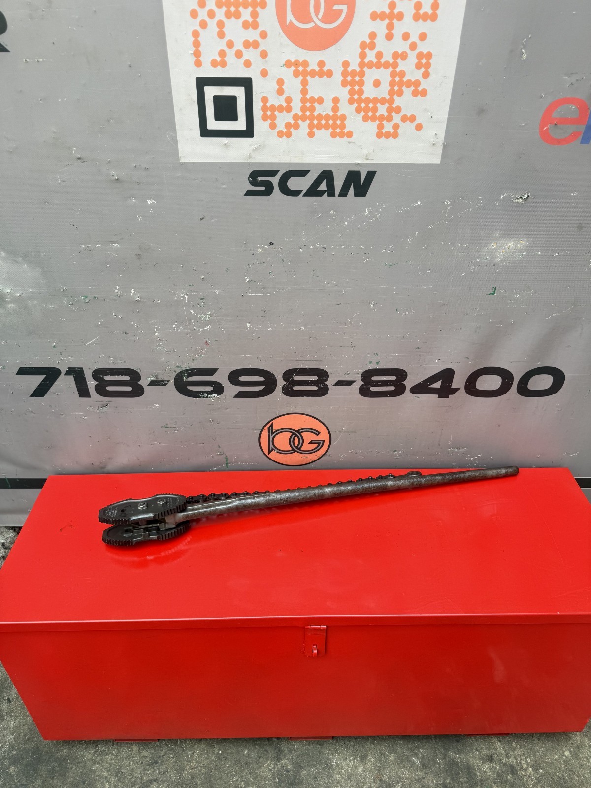Vintage Vulcan Chain Pipe Wrench Williams & Co USA Plumber Armstrong 3/4-4 inch