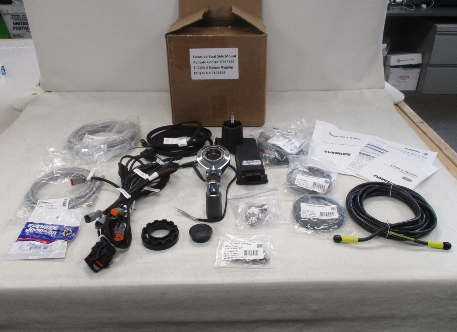 EVINRUDE RANGER ICON II SIDE MOUNT SHIFT & THROTTLE RIGGING KIT 0767765 BOAT
