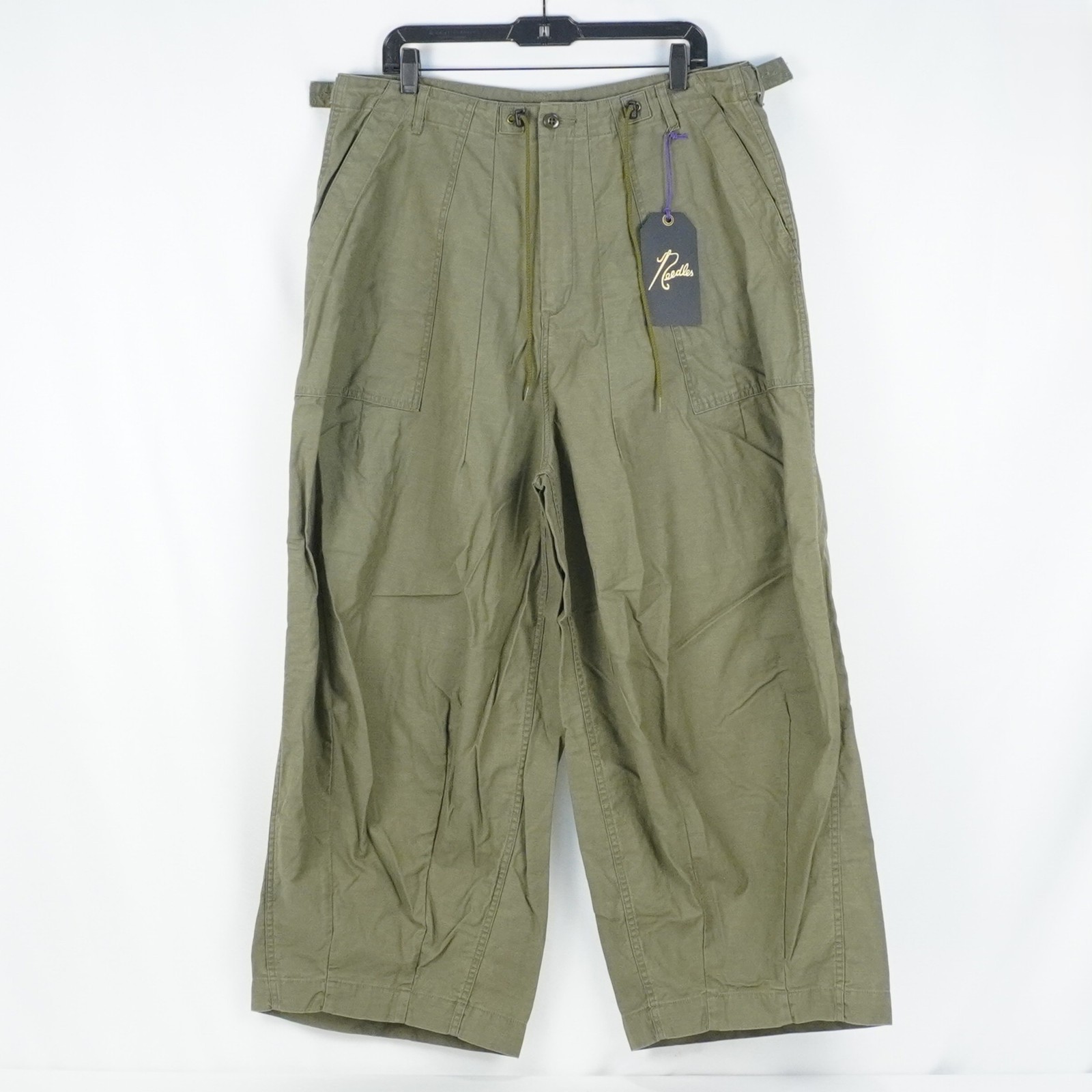 Needles H.D. Fatigue Pants W/ Adjustable Waist In Olive Unisex Size Extra Large