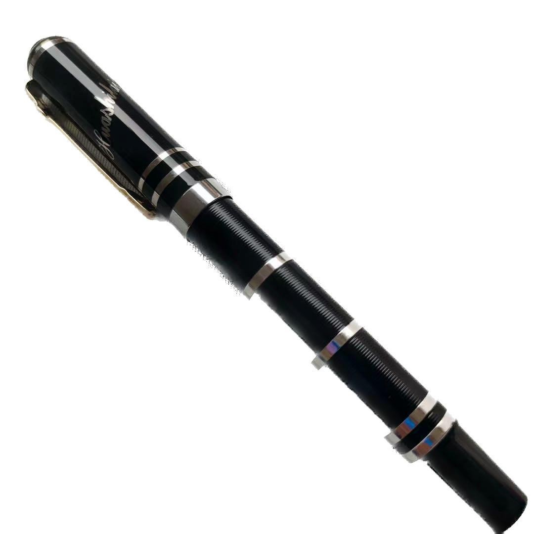 Title: Chami Limited Black Metal Fountain Pen 14K Gold Nib Japan New Character