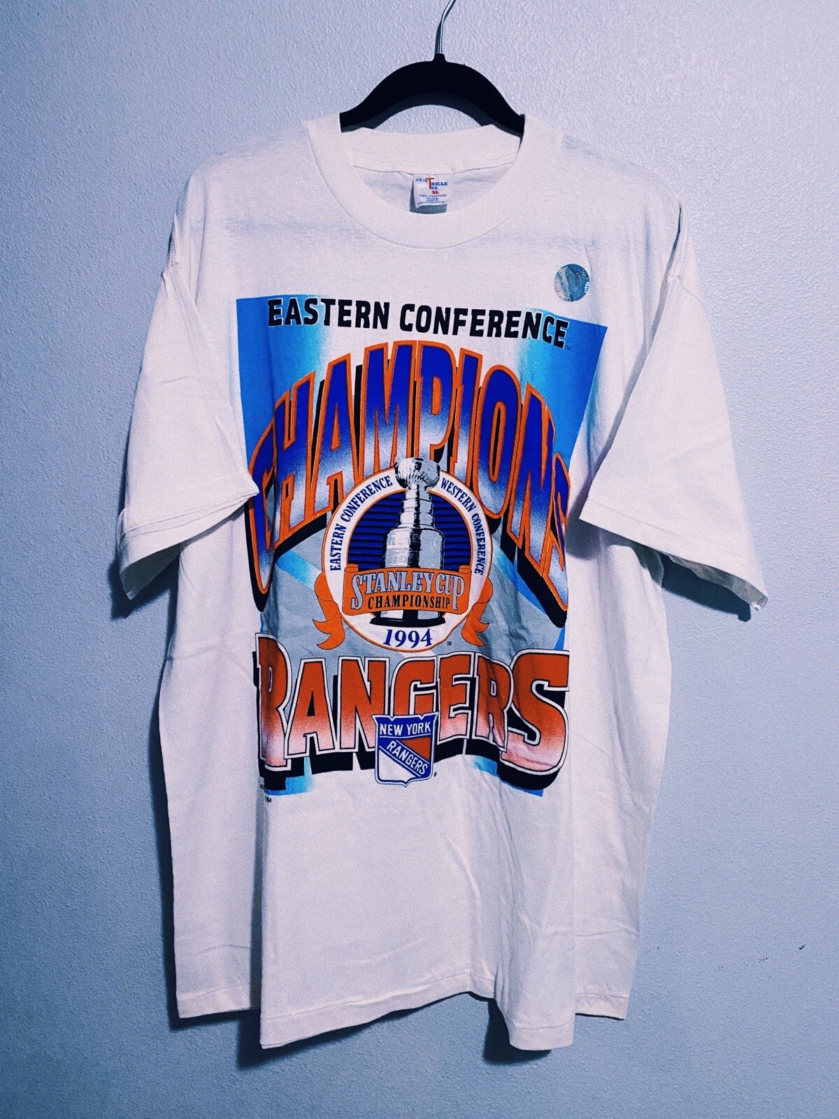 Vintage OG 90’s 94’ New York Rangers Stanley Cup Championship T-Shirt NHL RARE*