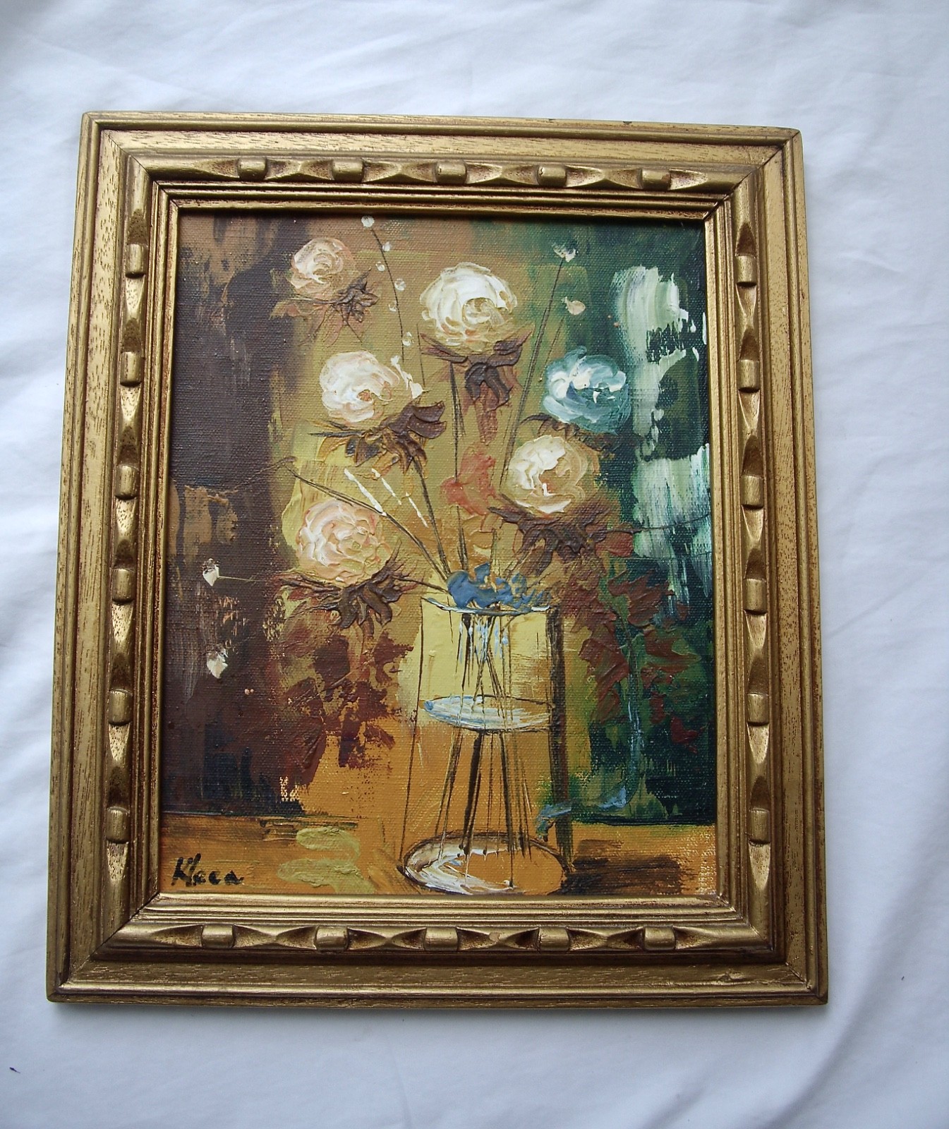 Vintage Floral Still Life Oil Painting Vintage Floral Still Life Oil Painting